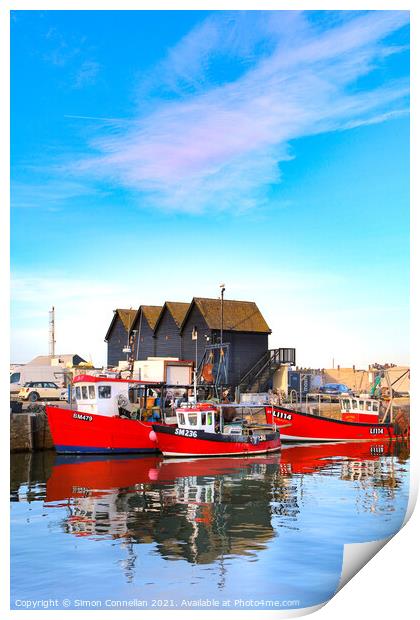 Whitstable Boats Print by Simon Connellan