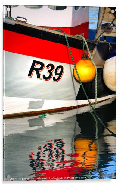 Whitstable Fishing Boat Acrylic by Simon Connellan