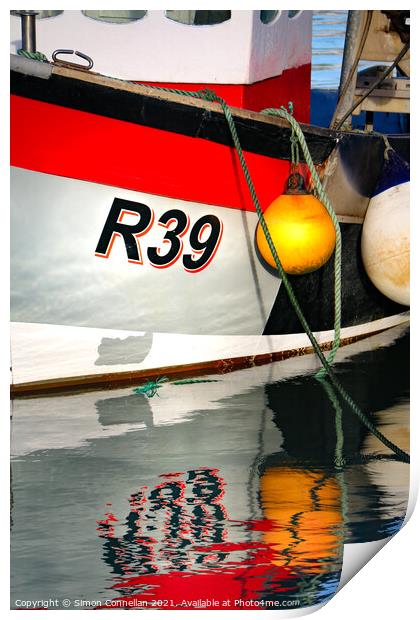 Whitstable Fishing Boat Print by Simon Connellan