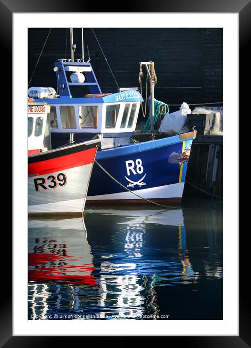 Fishing Boats Whitstable Framed Mounted Print by Simon Connellan