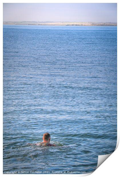 Whitstable Swimming Print by Simon Connellan
