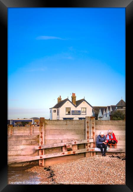 Ladies and Old Neptune, Whitstable Framed Print by Simon Connellan
