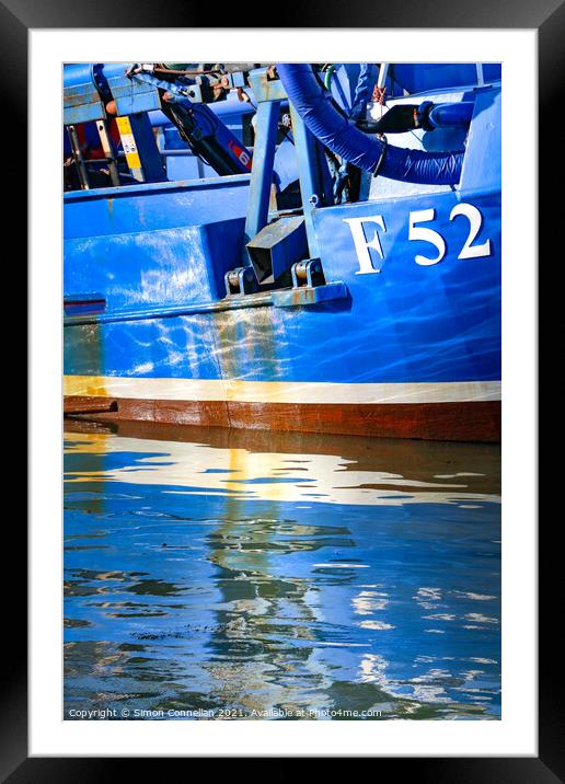 F52 Fishing Boat, Whitstable Framed Mounted Print by Simon Connellan