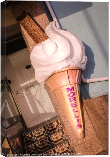 Morrelli's Ice Cream, Broadstairs Canvas Print by Simon Connellan