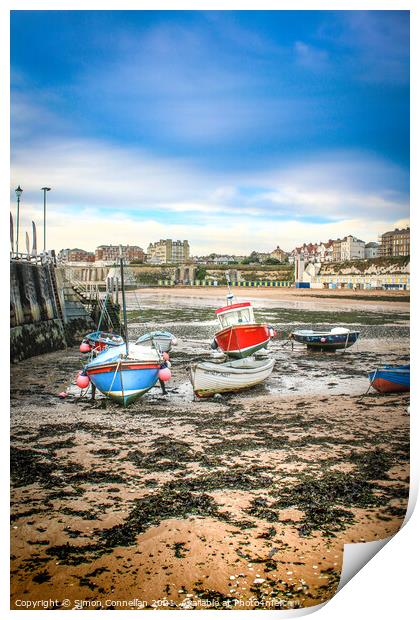 Boats in Broadstairs Print by Simon Connellan