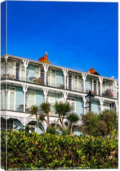 Broadstairs Balconies Canvas Print by Simon Connellan