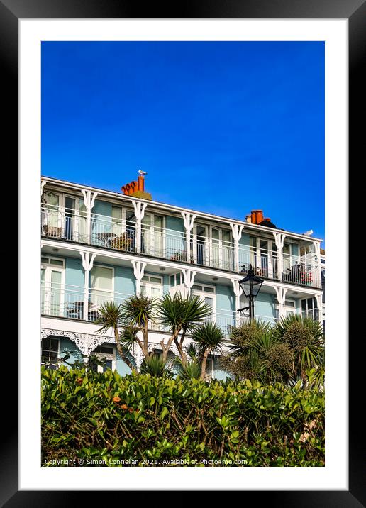 Broadstairs Balconies Framed Mounted Print by Simon Connellan