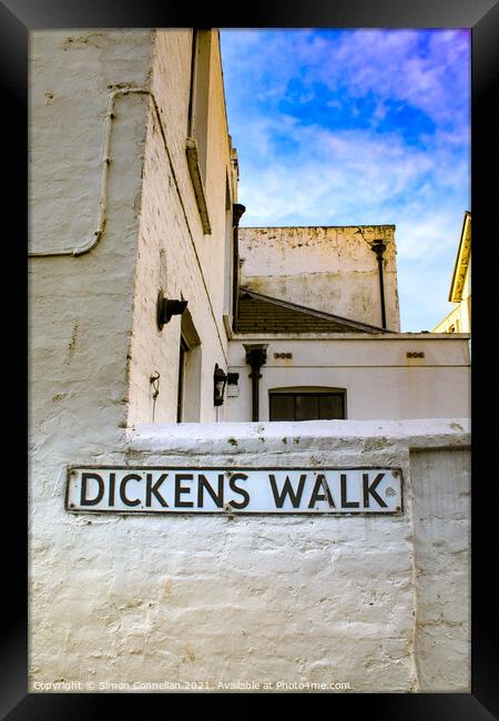 Dickens in Broadstairs Framed Print by Simon Connellan