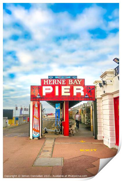 Herne Bay Pier Print by Simon Connellan