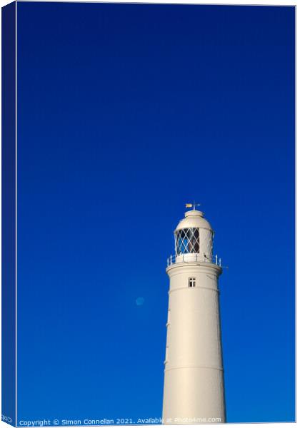 Nash Point Lighthouse Canvas Print by Simon Connellan