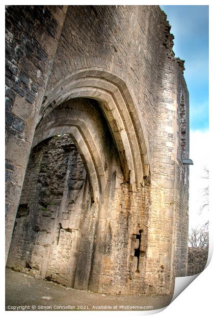 St Quintins Castle, Cowbridge Print by Simon Connellan