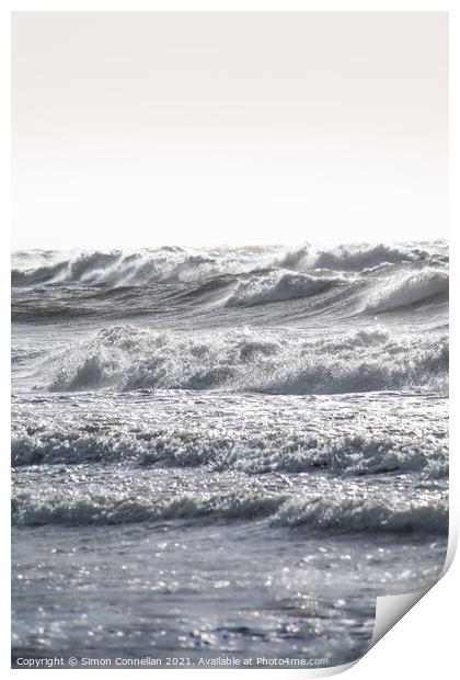 Waves Southerndown South Wales Print by Simon Connellan