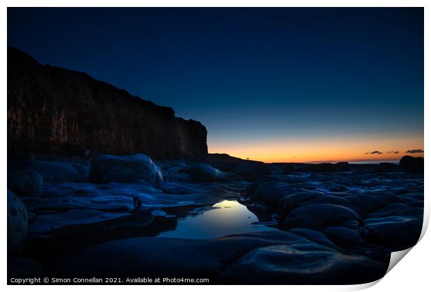 Early light, Vale of Glamorgan Coast Print by Simon Connellan