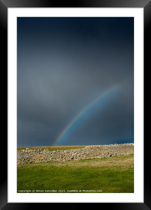South Wales Rainbow Framed Mounted Print by Simon Connellan