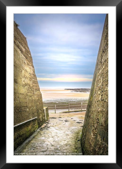 Beach path, Westgate Framed Mounted Print by Simon Connellan