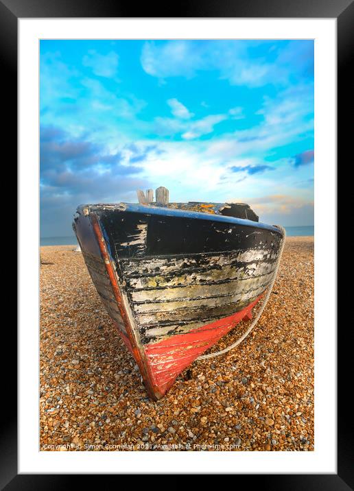 Fishing Boat, Walmer Framed Mounted Print by Simon Connellan
