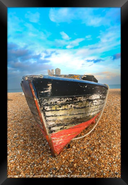 Fishing Boat, Walmer Framed Print by Simon Connellan