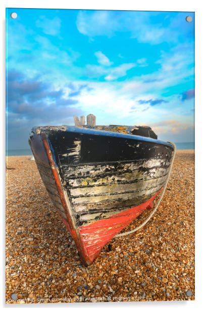Fishing Boat, Walmer Acrylic by Simon Connellan