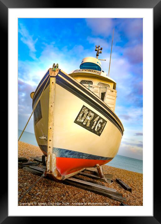 DR161 on the beach, Walmer Kent Framed Mounted Print by Simon Connellan