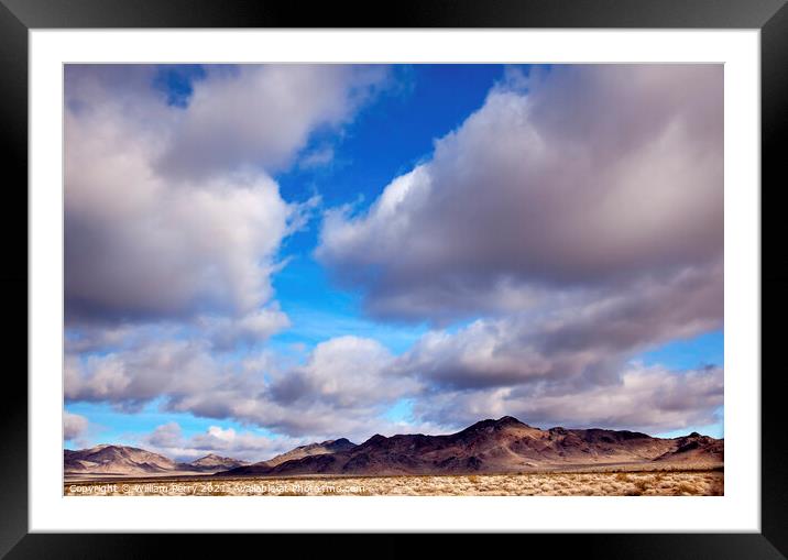 Desert Cloudscape California Framed Mounted Print by William Perry