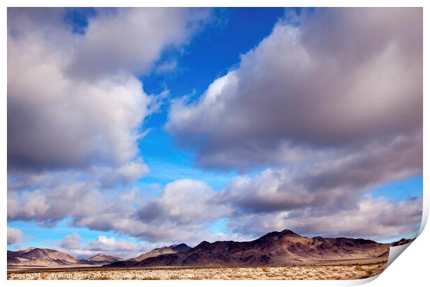 Desert Cloudscape California Print by William Perry