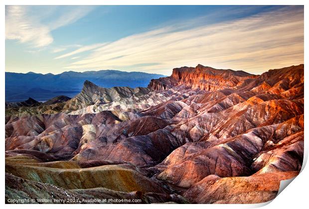 Zabriskie Point Manly Beacon Death Valley National Print by William Perry
