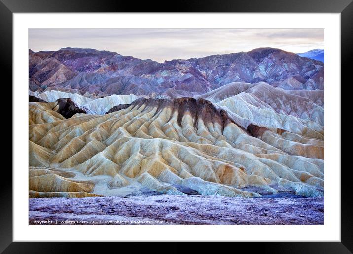 Zabruski Point Death Valley National Park California Framed Mounted Print by William Perry