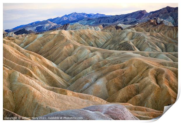 Photographing Zabruski Point Death Valley National Park Californ Print by William Perry