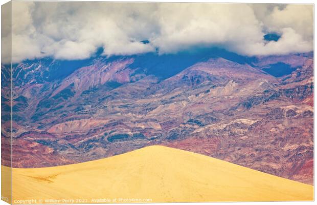 Mesquite Flat Dunes Grapevine Mountains Death Valley National Pa Canvas Print by William Perry