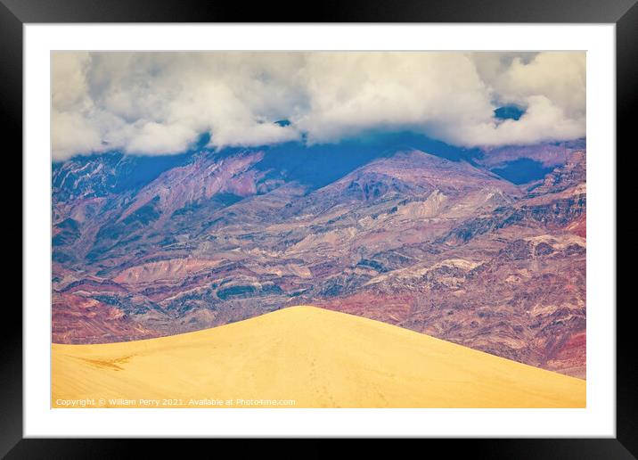 Mesquite Flat Dunes Grapevine Mountains Death Valley National Pa Framed Mounted Print by William Perry