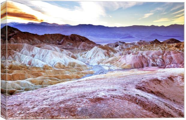 Zabruski Point Death Valley National Park California Canvas Print by William Perry
