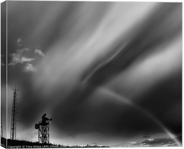 RADAR MAST - FIRE HILLS, HASTINGS' COUNTRY PARK Canvas Print by Tony Sharp LRPS CPAGB