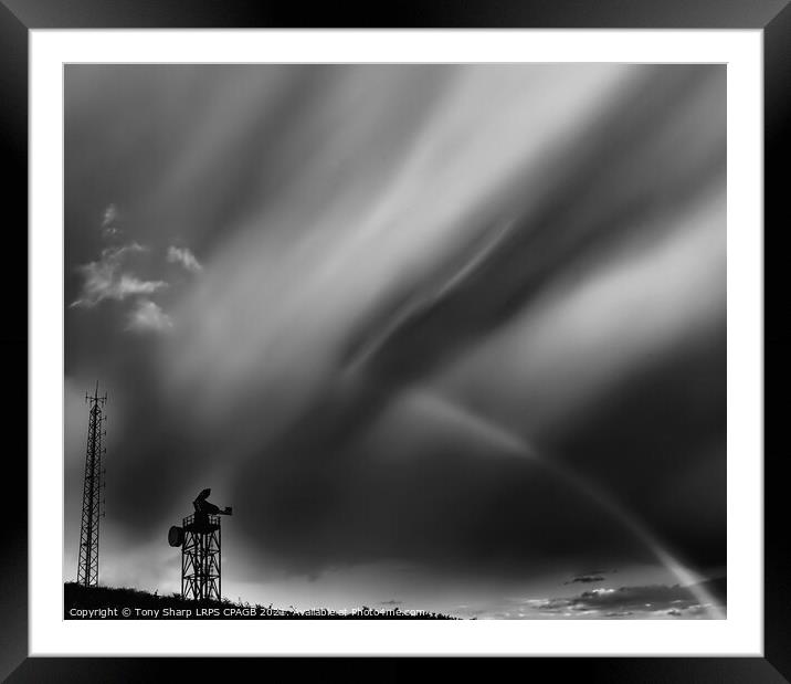 RADAR MAST - FIRE HILLS, HASTINGS' COUNTRY PARK Framed Mounted Print by Tony Sharp LRPS CPAGB
