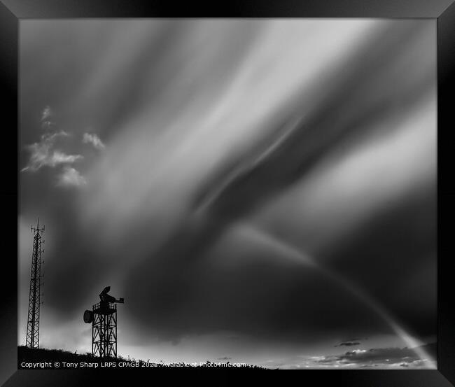 RADAR MAST - FIRE HILLS, HASTINGS' COUNTRY PARK Framed Print by Tony Sharp LRPS CPAGB