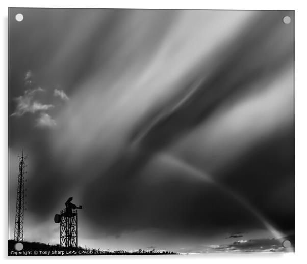 RADAR MAST - FIRE HILLS, HASTINGS' COUNTRY PARK Acrylic by Tony Sharp LRPS CPAGB