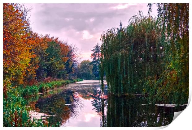 Elsecar Canal Print by Alison Chambers