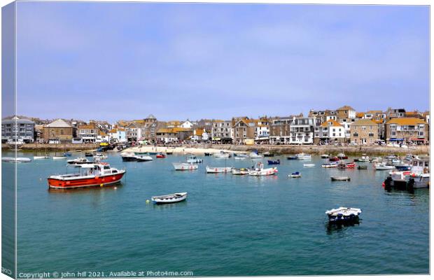 St. Ives, Cornwall, England, UK. Canvas Print by john hill