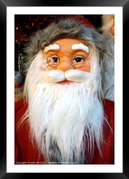 Santa Claus in portrait Framed Mounted Print by john hill