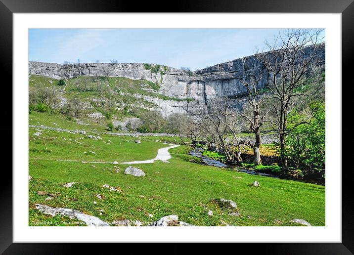  Malham Cove A landscape view Framed Mounted Print by Diana Mower