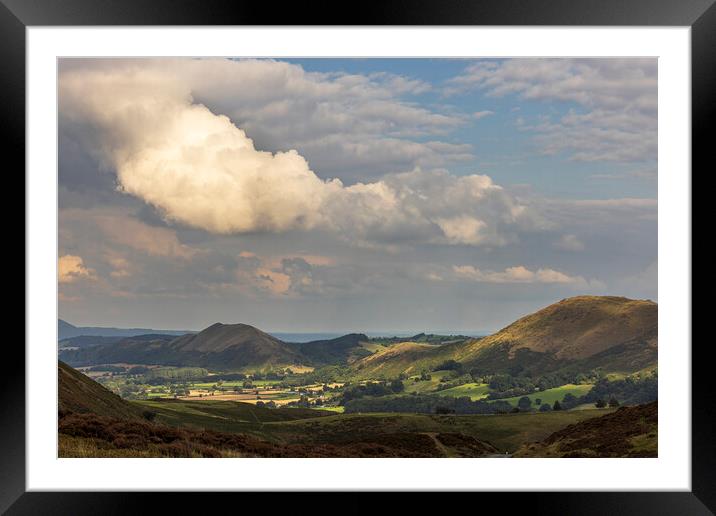 Carding Mill Valley in dappled sunlight Shropshire Framed Mounted Print by Phil Crean