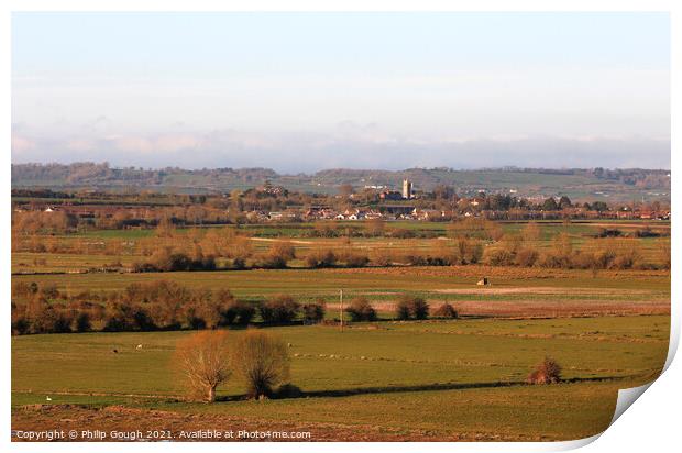 THE SOMERSET LEVELS Print by Philip Gough