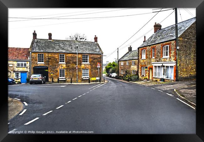 Broadwindsor Village Dorset Framed Print by Philip Gough