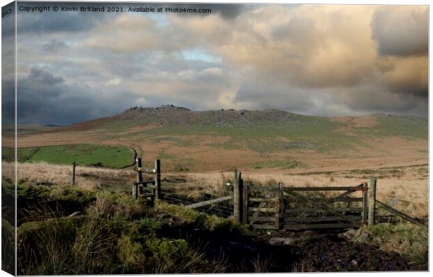 Stormy day on bodmin moor Canvas Print by Kevin Britland