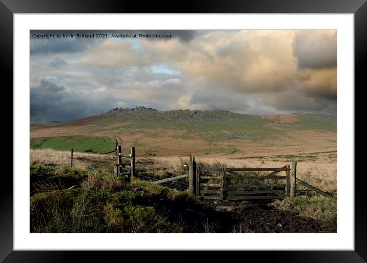 Stormy day on bodmin moor Framed Mounted Print by Kevin Britland
