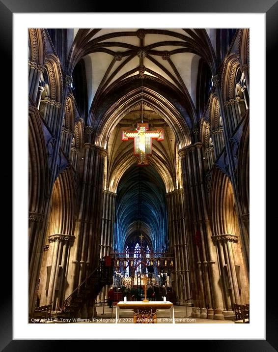 Lichfield Cathedral  Framed Mounted Print by Tony Williams. Photography email tony-williams53@sky.com