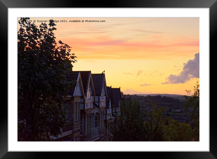Sunset from Alexandra Park Bath Framed Mounted Print by Duncan Savidge