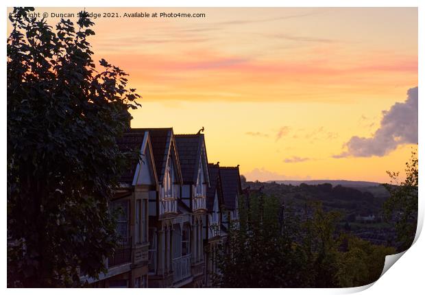 Sunset from Alexandra Park Bath Print by Duncan Savidge