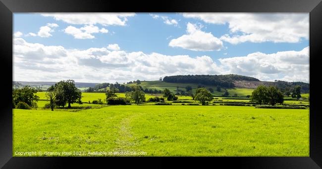 Yorkshire dales on a Summers day Framed Print by Margaret Ryan