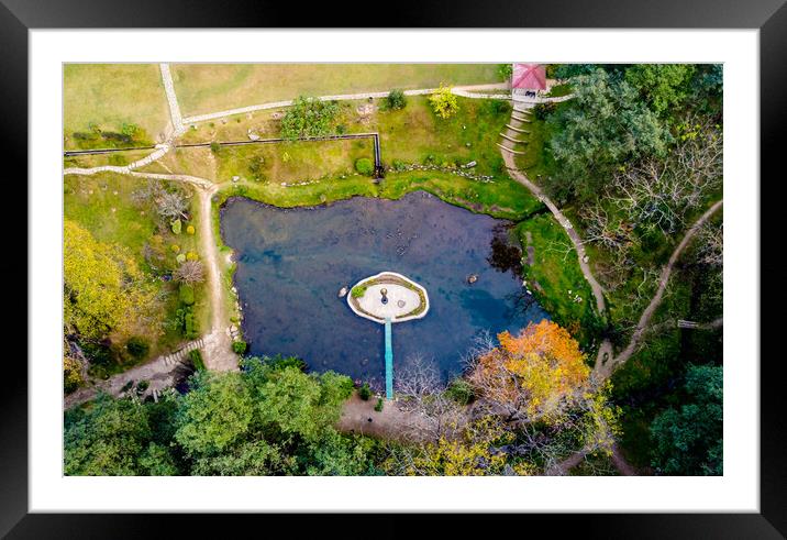 aerial view of godavari pond Framed Mounted Print by Ambir Tolang