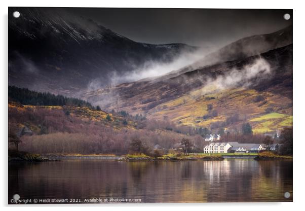 Loch Leven, Ballachulish  Acrylic by Heidi Stewart